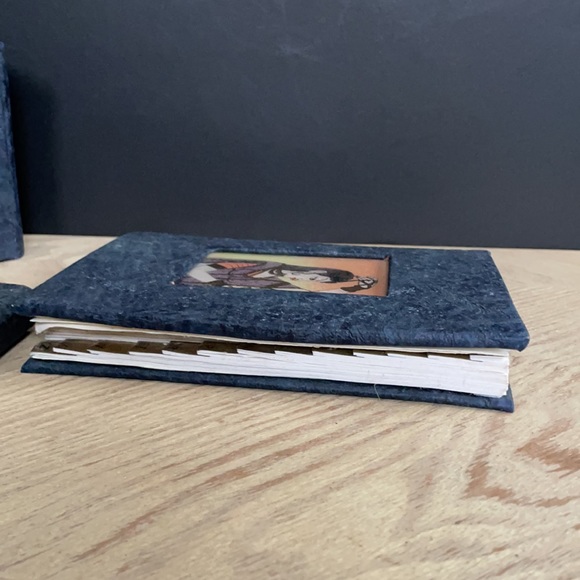 New Unused Crushed Gemstone Stationary Office Set gift Notepad Address Book - Picture 14 of 16